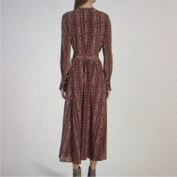 Lafayette 148 New York Coleen 100% Silk Kilim Print Maxi Dress Size 14 - Picture 2 of 8